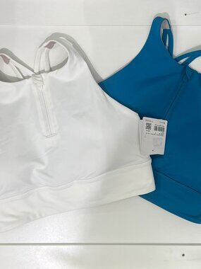 TWO Lululemon Energy High-Neck Longline Bra Zip - Size 8